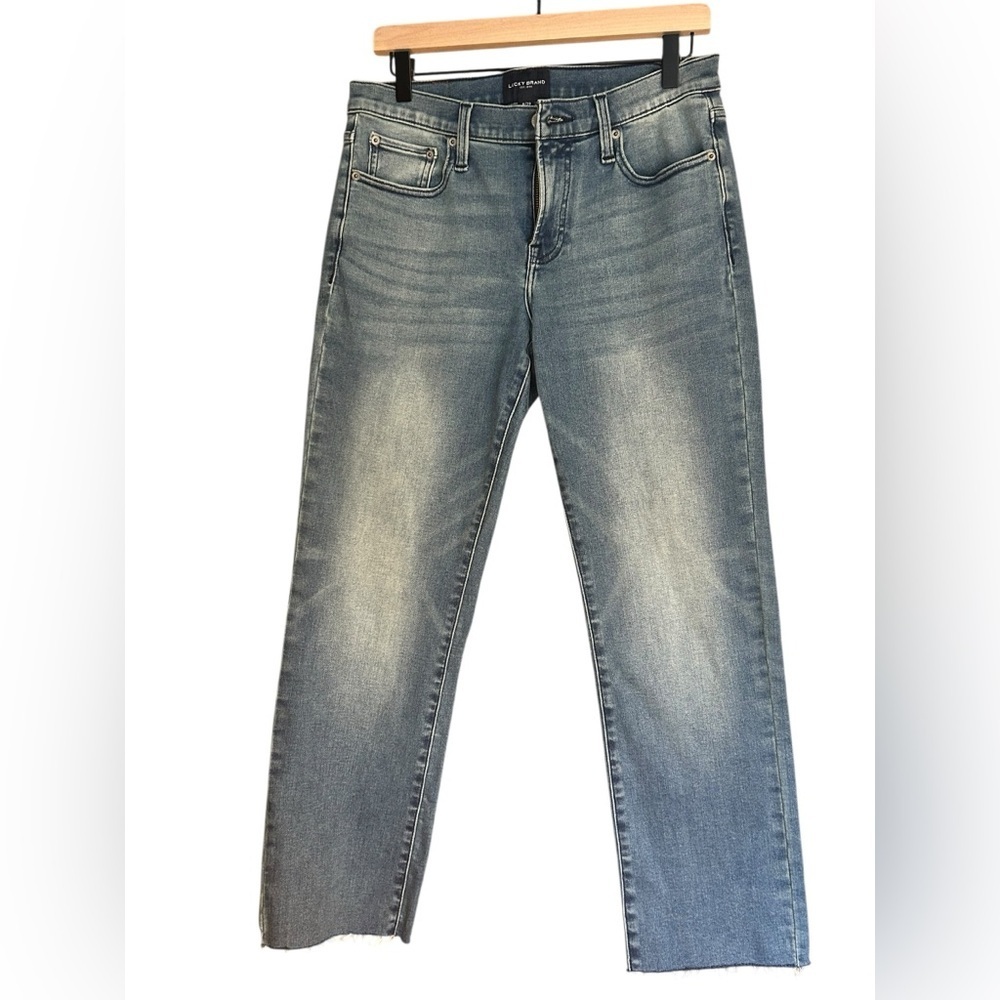 Lucky Brand Sweet Crop Straight Jeans Women’s Size 8 Light Wash Stretch Denim